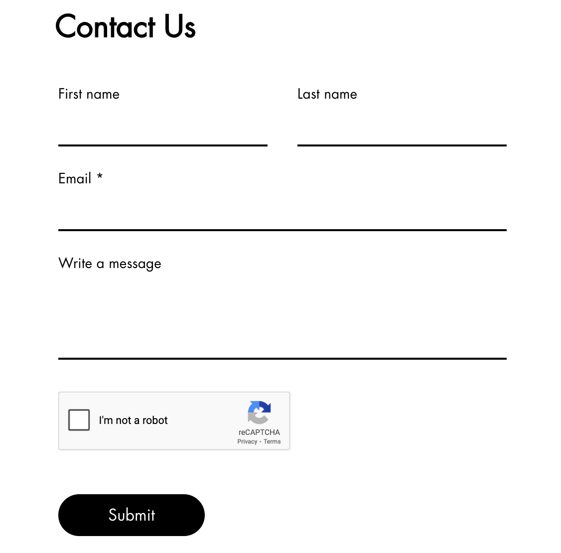 poor contractor website contact form
